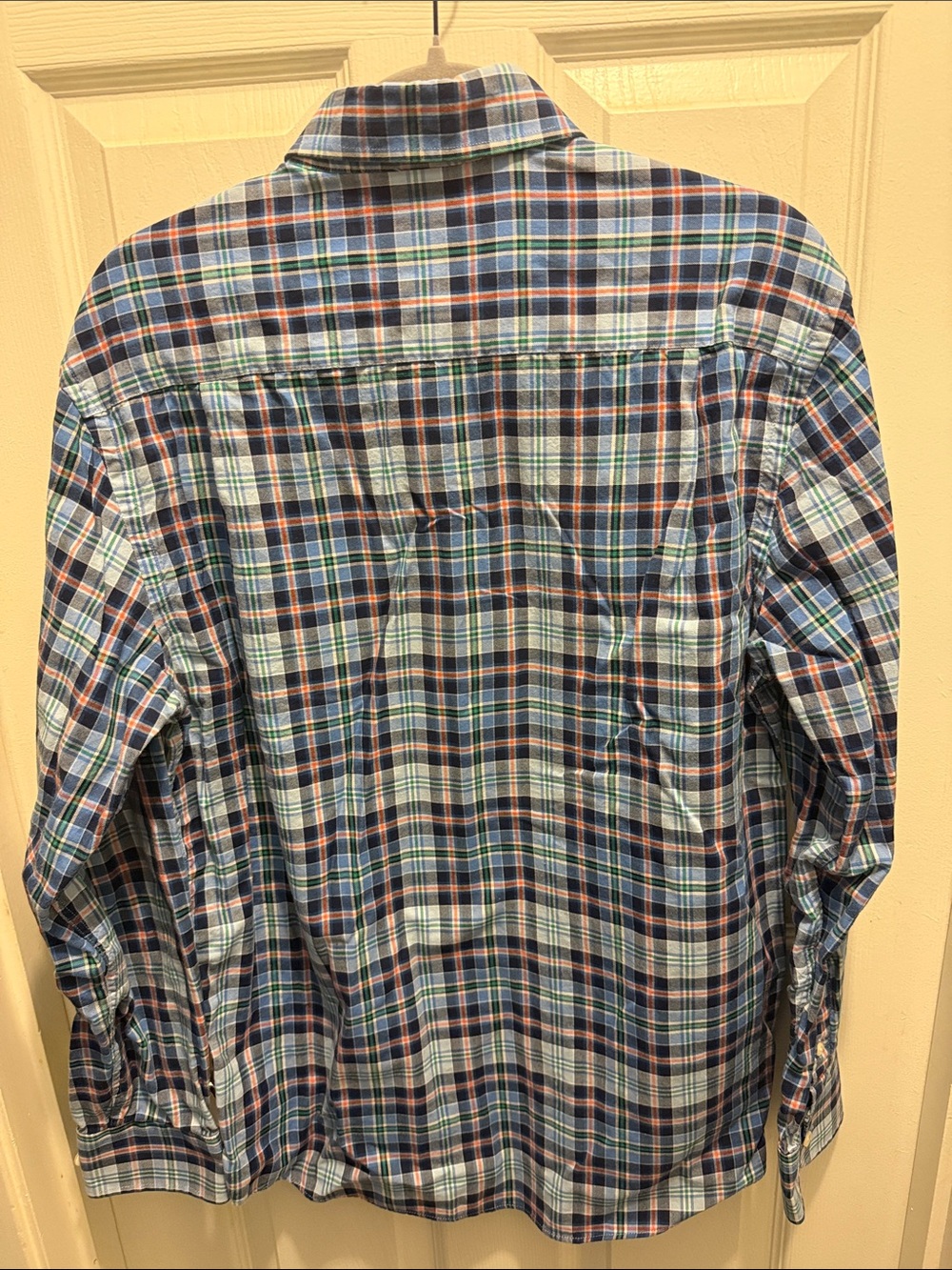 Men's Southern Pines Blue Plaid Button-Up Shirt - Picture 4 of 4
